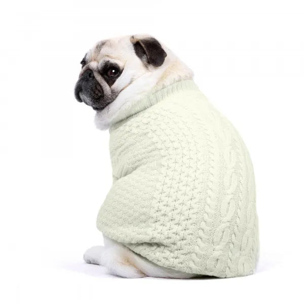 Cable knit dog jumper best sale