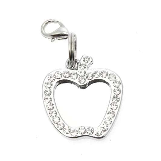 Apple Diamanté Photo Frame Dog Collar Charm - Urban - 1