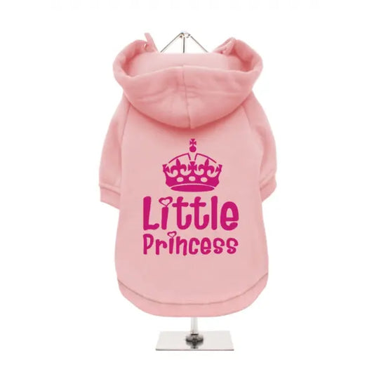 Baby Pink Little Princess and Crown Dog Hoodie Sweatshirt - Urban Pup - 1