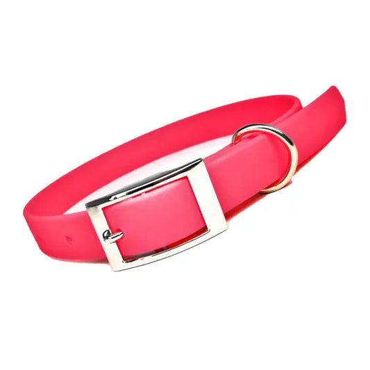 Biothane Dog Collar in Hot Neon Pink - Poochie Fashion - 1