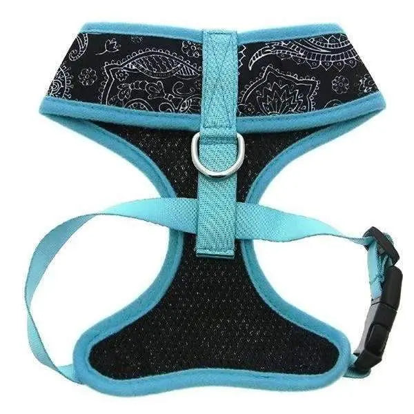 Black and Blue Paisley Designer Dog Harness - Urban Pup - 3