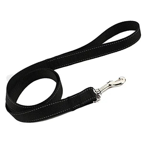 Black Reflective Fabric Dog Lead - Posh Pawz - 2