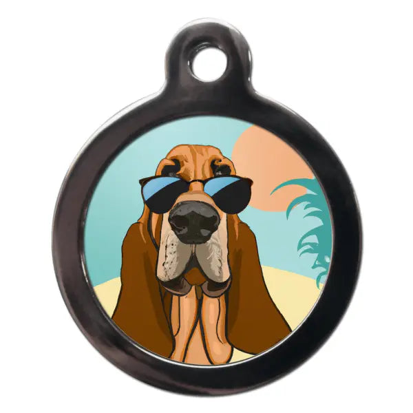 Blood Hound Summertime Dog ID Tag - PS Pet Tags - 1