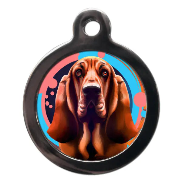 Bloodhound Graffiti Dog ID Tag - PS Pet Tags - 1