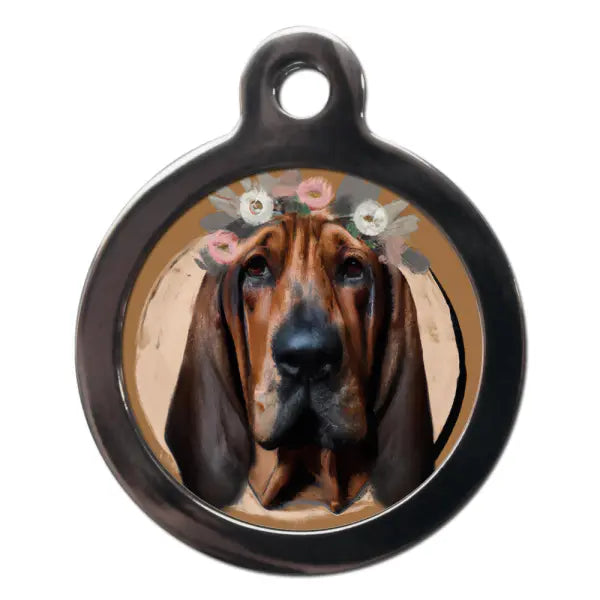 Bloodhound Hippy Dog ID Tag - PS Pet Tags - 1