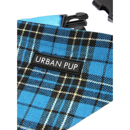 Blue Tartan Dog Bandana Collar - Urban Pup - 3