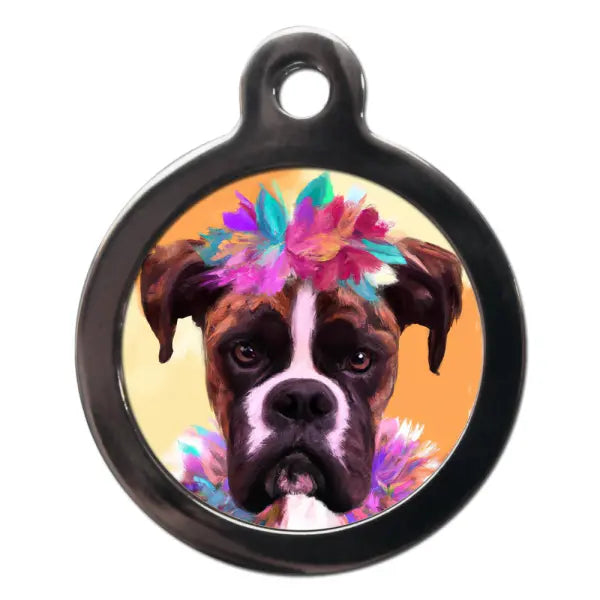 Boxer Hippy Dog ID Tag - PS Pet Tags - 1