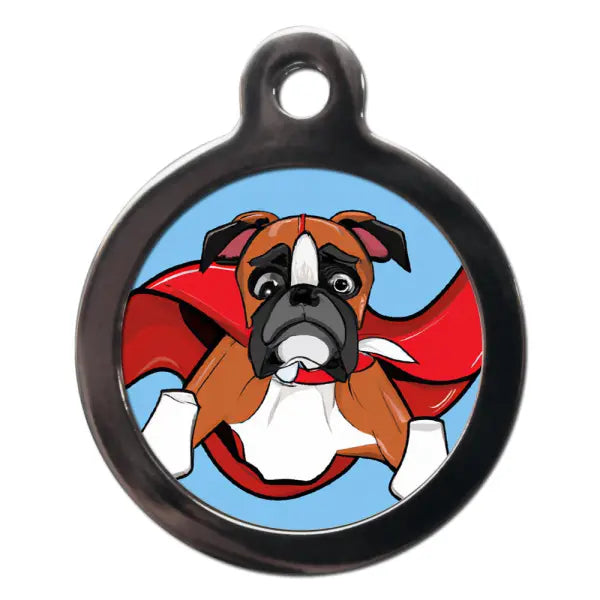Boxer Superdog Dog ID Tag - PS Pet Tags - 1