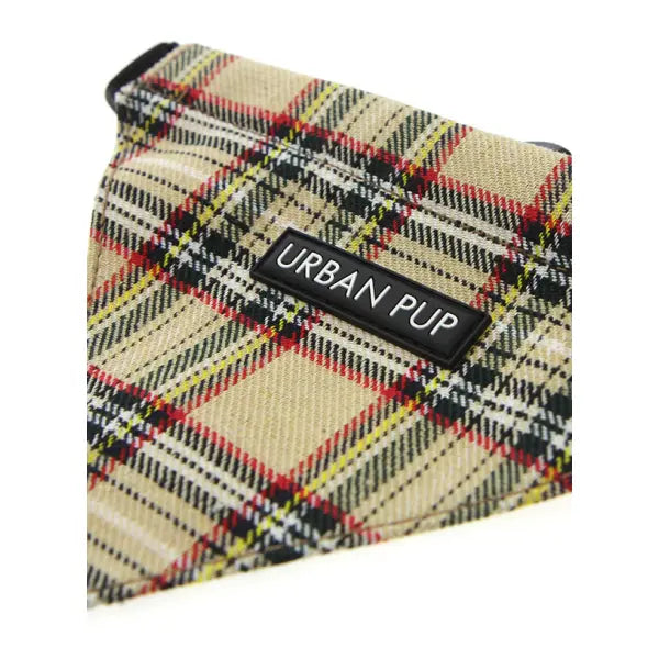 Brown Tartan Designer Dog Bandana Collar - Urban Pup - 3