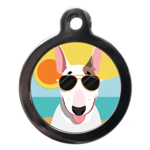 Bull Terrier Summertime Dog ID Tag - PS Pet Tags - 1