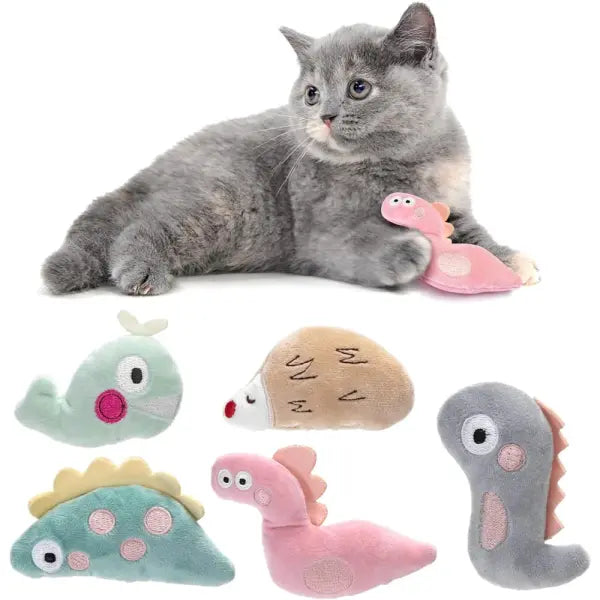 Cartoon Plush Catnip Toys 3 Pack - Posh Catz - 1