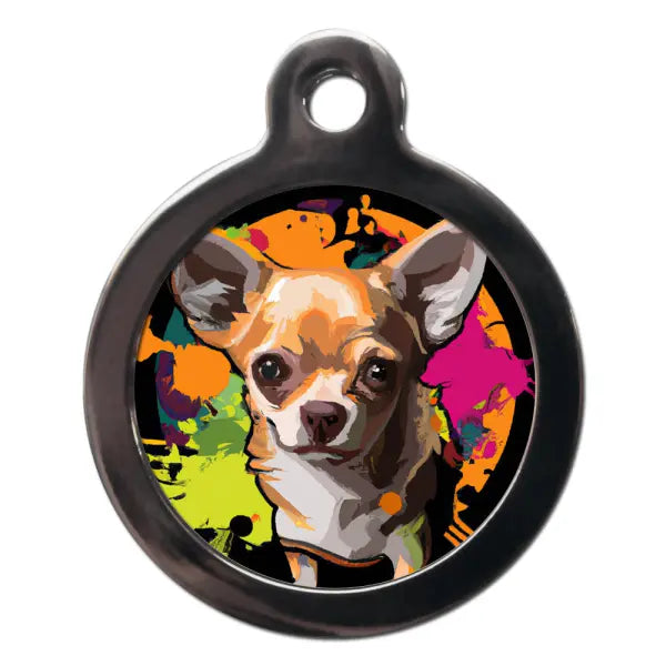 Chihuahua Graffiti Dog ID Tag - PS Pet Tags - 1