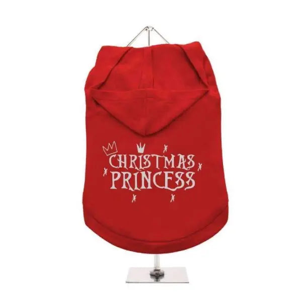 Christmas Princess Hooded Dog T-Shirt Red - Urban Pup - 1