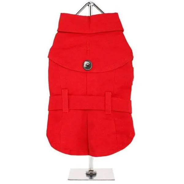 Classic Red Dog Trench Coat - Urban Pup - 1