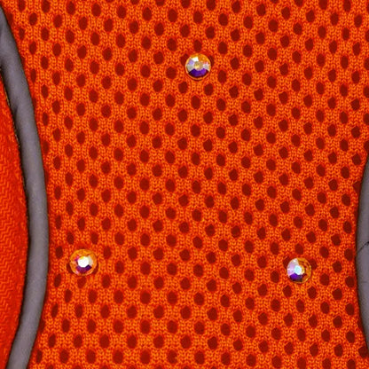Crystal Air Mesh Dog Harness In Orange - Poochie Fashion - 3