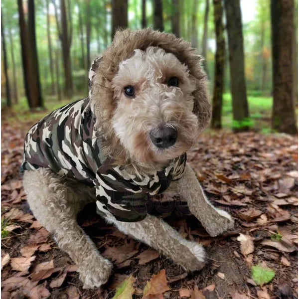 Forest Camouflage Fish Tail Parka Dog Coat - Urban Pup - 3