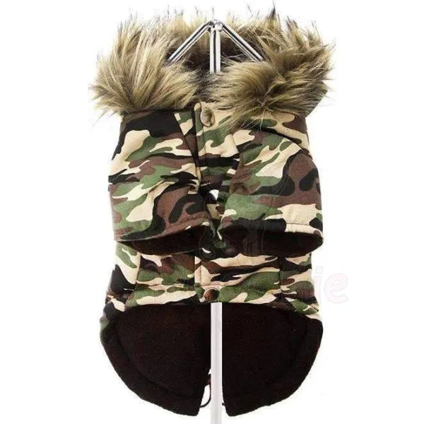 Forest Camouflage Fish Tail Parka Dog Coat - Urban Pup - 5