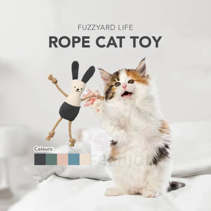 Fuzzyard Life Bunny Rope Cat Toy in French Blue - Fuzzyard - 2