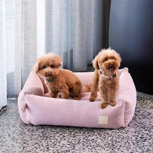 Fuzzyard Life Corduroy Dog Bed in Soft Blush Pink - Fuzzyard - 1