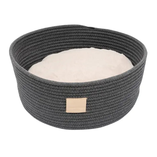 Fuzzyard Life Rope Basket Bed in Slate Grey - Fuzzyard - 1