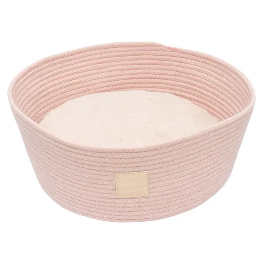 Fuzzyard Life Rope Basket Bed in Soft Blush Pink - Fuzzyard - 1