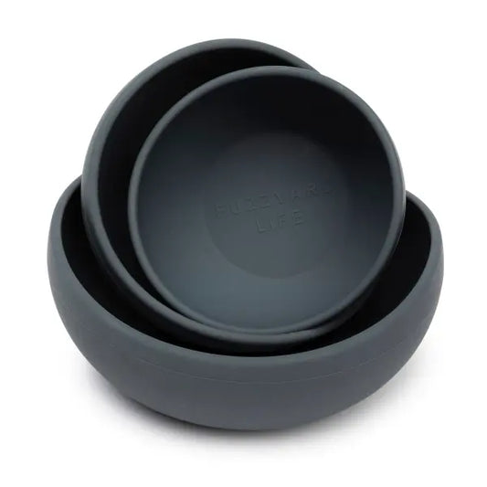 Fuzzyard Life Silicone Dog Bowl in Slate Grey - Fuzzyard - 1