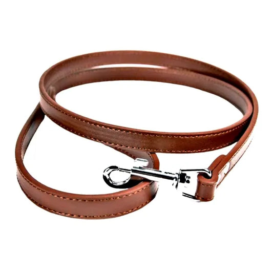 Glitter Brown Leather Dog Lead - Urban - 1