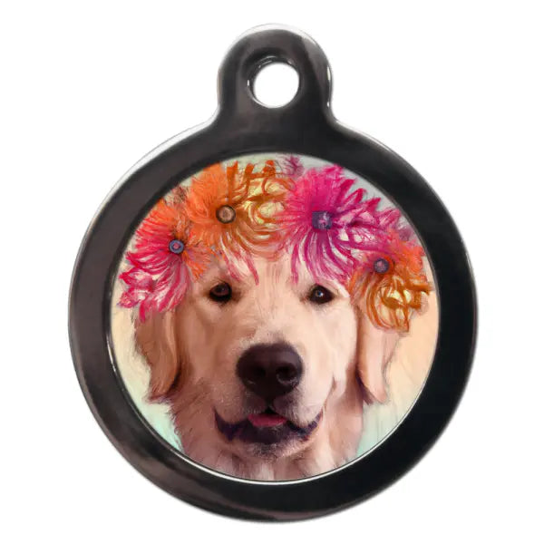 Golden Retriever Hippy Dog ID Tag - PS Pet Tags - 1