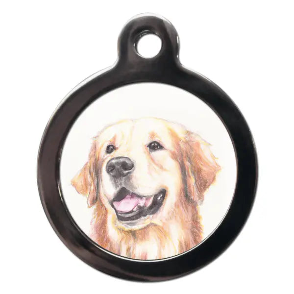 Golden Retriever Portrait Dog ID Tag - PS Pet Tags - 1