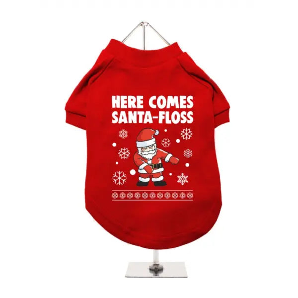 Here Comes Santa Floss Dog T-shirt - Urban Pup - 1