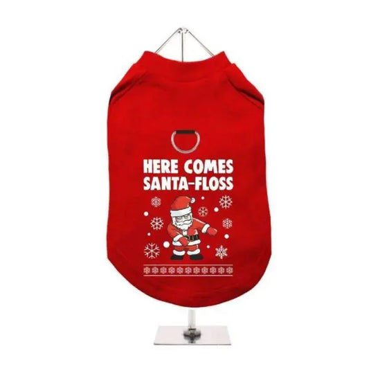 Here Comes Santa Floss Harness Lined Dog T-Shirt - Urban Pup - 1