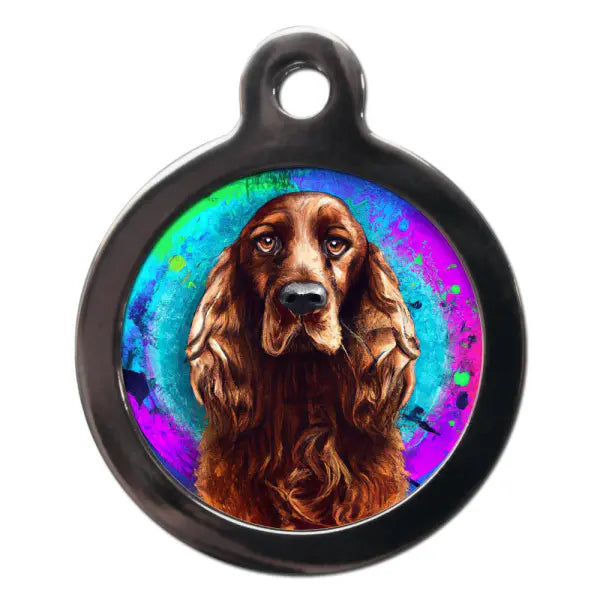 Irish Setter Graffiti Dog ID Tag - PS Pet Tags - 1