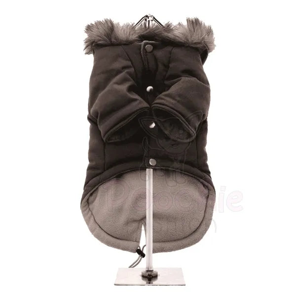 Khaki Brown Mod Fishtail Parka Dog Coat - Urban Pup - 3