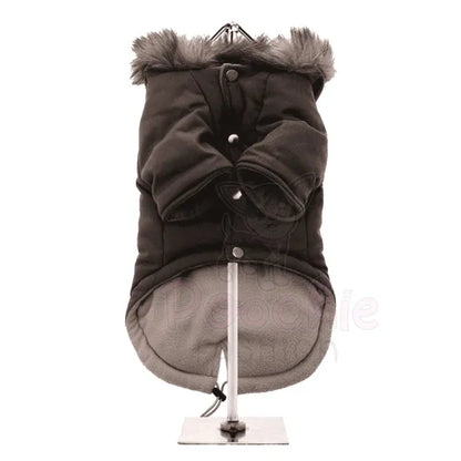 Khaki Brown Mod Fishtail Parka Dog Coat - Urban Pup - 3