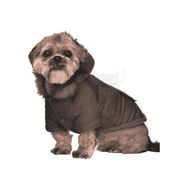 Khaki Brown Mod Fishtail Parka Dog Coat - Urban Pup - 2