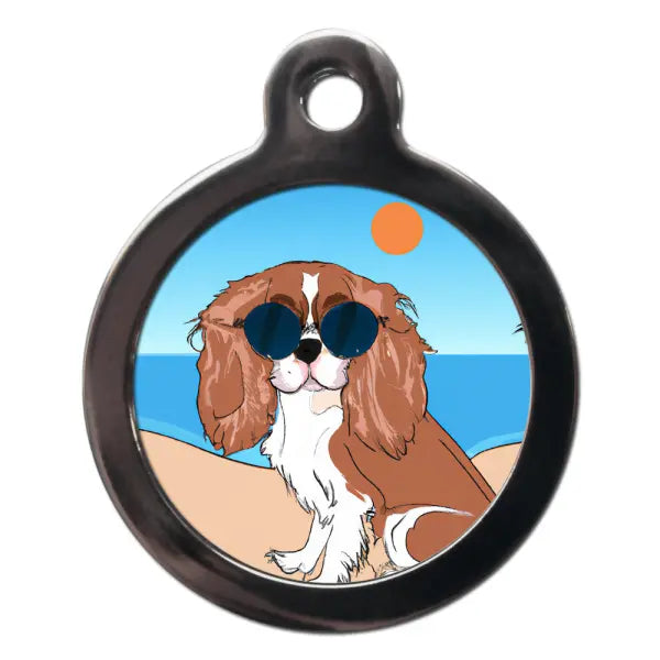 King Charles Spaniel Summertime Dog ID Tag - PS Pet Tags - 1