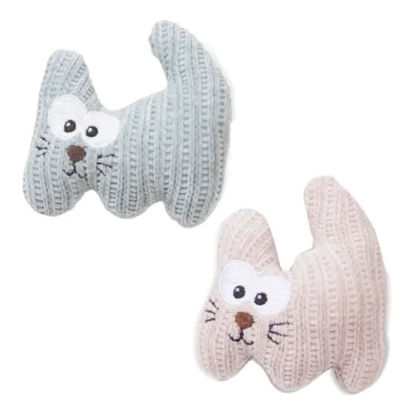 Kitty Plush Knitted Catnip Toys 2 Pack - Posh Catz - 1