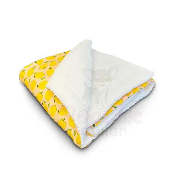 Lemon Squeeze Luxury Corduroy Dog Blanket - Piggie - 3