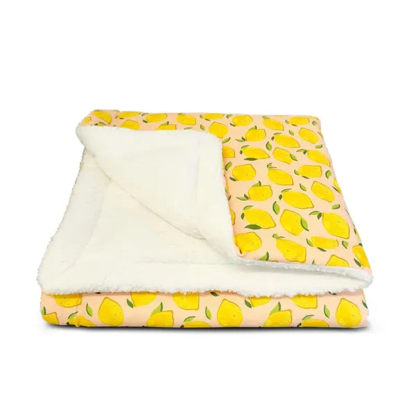 Lemon Squeeze Luxury Corduroy Dog Blanket - Piggie - 1