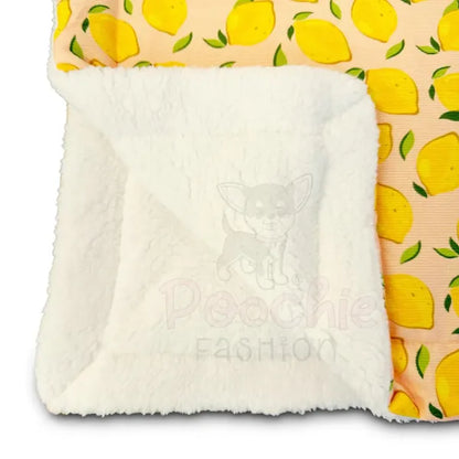 Lemon Squeeze Luxury Corduroy Dog Blanket - Piggie - 5