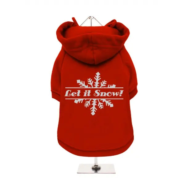 Let It Snow Fleece Lined Dog Hoodie Sweatshirt - Urban Pup - 1