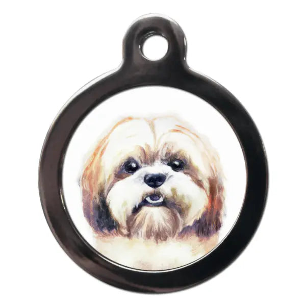 Lhasa Apso Portrait Dog ID Tag - PS Pet Tags - 1