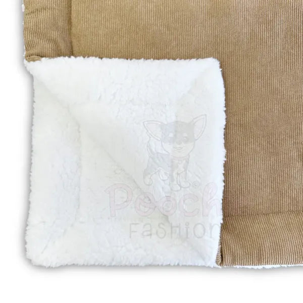 Luxury Personalised Beige Corduroy Dog Blanket - Piggie - 6