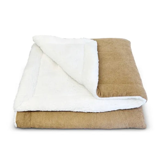 Luxury Beige Corduroy Dog Blanket - Piggie - 1