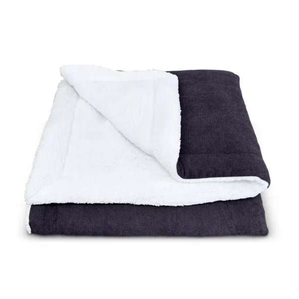 Luxury Black Corduroy Dog Blanket - Piggie - 1