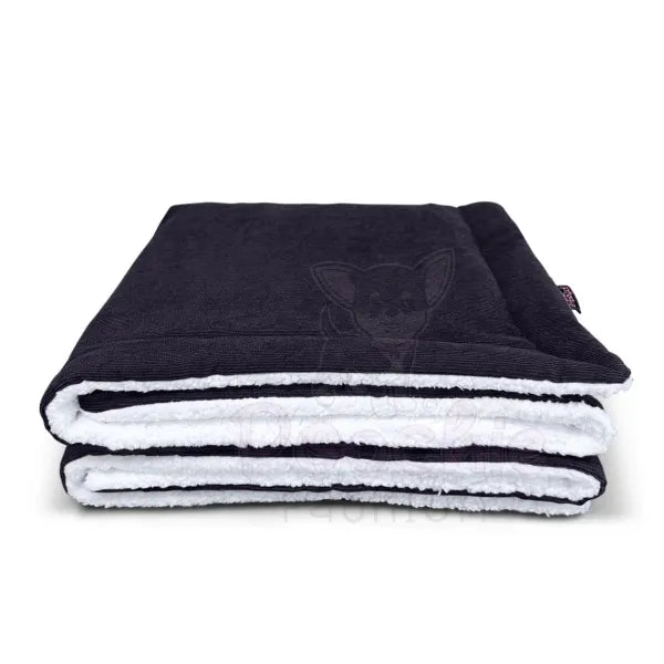 Luxury Personalised Black Corduroy Dog Blanket - Piggie - 4