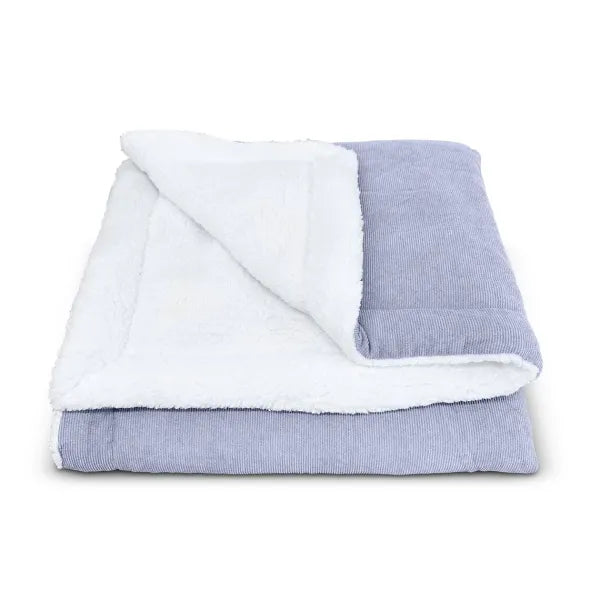 Luxury Grey Corduroy Dog Blanket - Piggie - 1