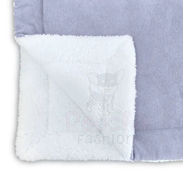 Luxury Grey Corduroy Dog Blanket - Piggie - 5