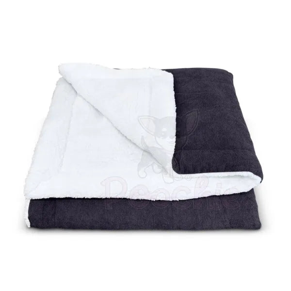 Luxury Personalised Black Corduroy Dog Blanket - Piggie - 2