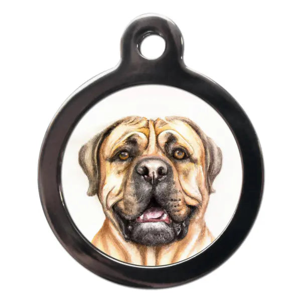 Mastiff Portrait Dog ID Tag - PS Pet Tags - 1